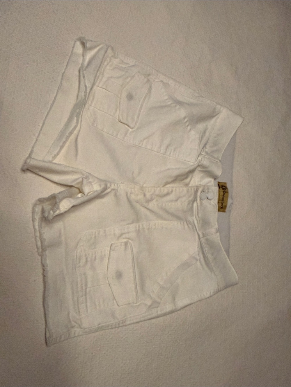 Democracy White Cargo Shorts Ab Technology